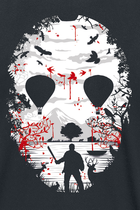 Sprüche Horror Idylle T-Shirt schwarz