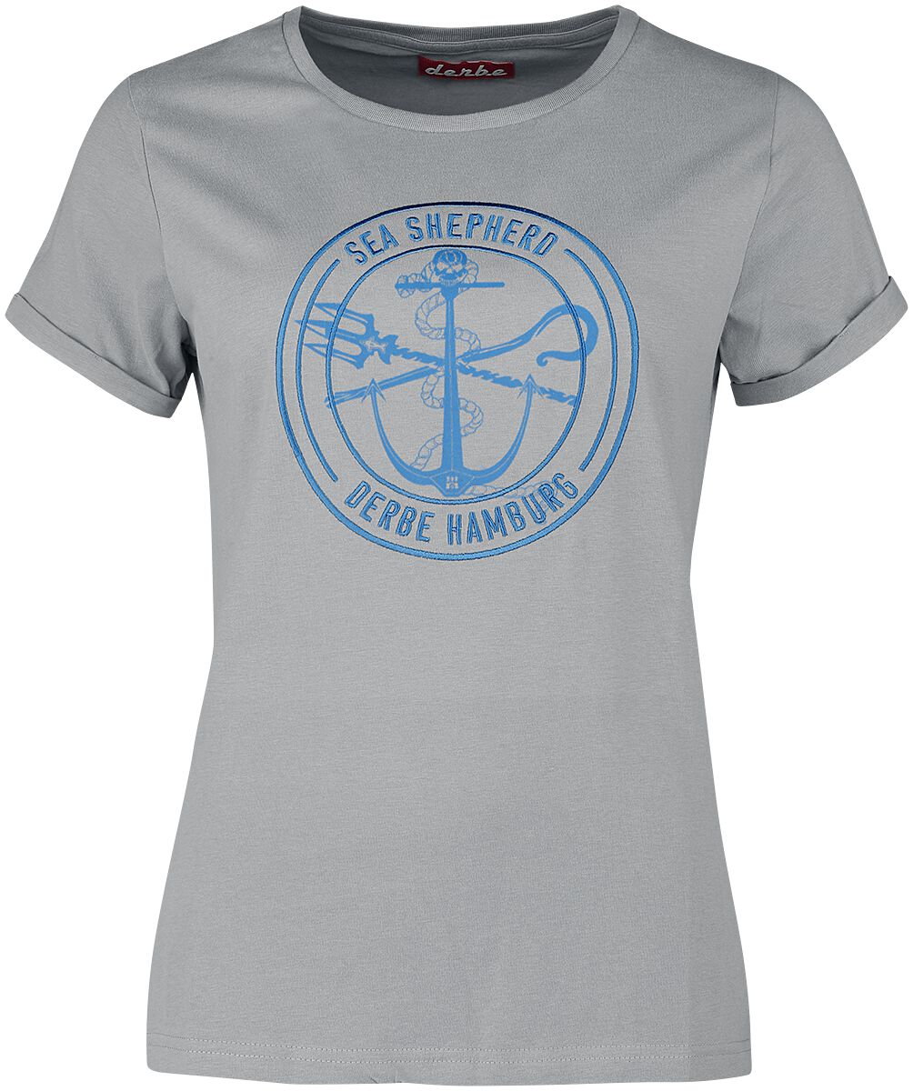 Sea Shepherd x Derbe Barbe Mono Gots T-Shirt grau/blau