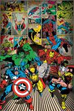 Here come the heroes, Marvel, Poster