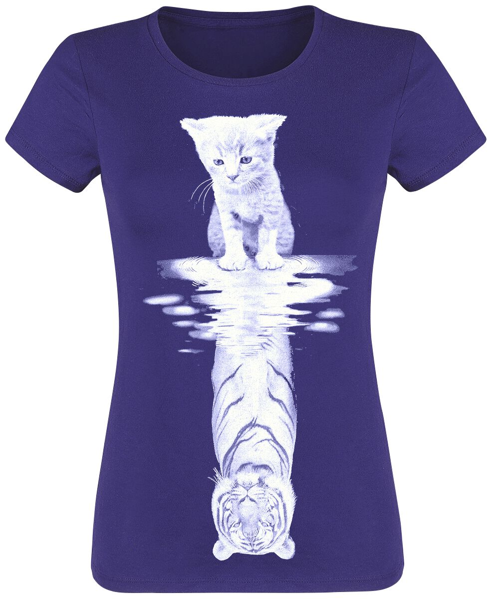 T-Shirt Manches courtes Fun de Tierisch - Believe In Yourself - S à XXL - pour Femme - violet