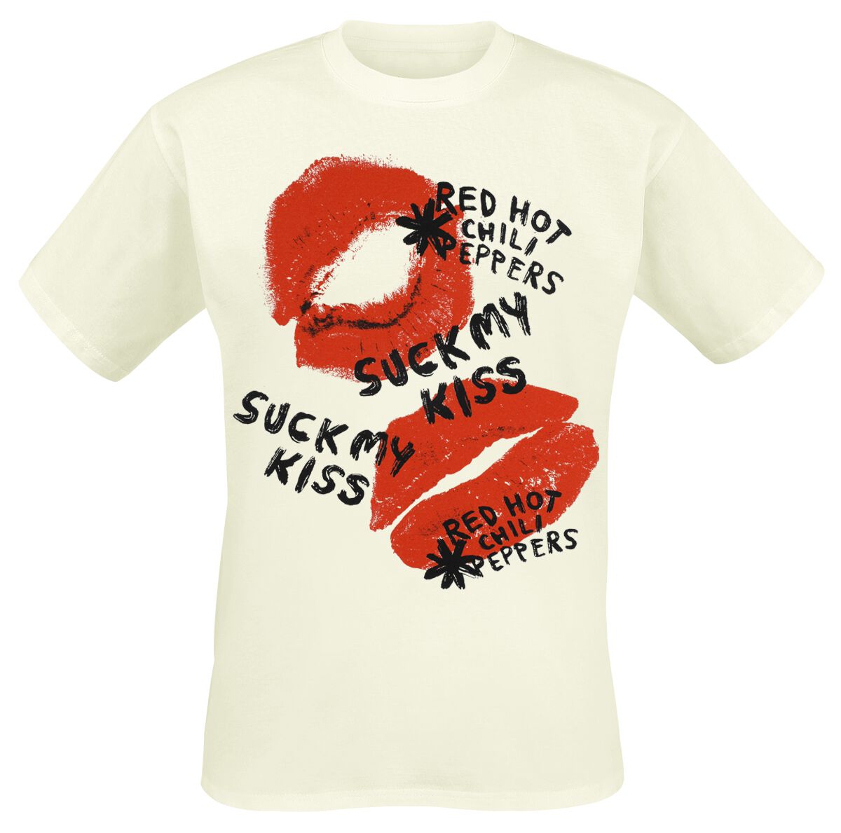 T-Shirt - Suck My Kiss - S bis XXL - für Männer - Größe M - weiß - Lizenziertes Merchandise! - Männer - male