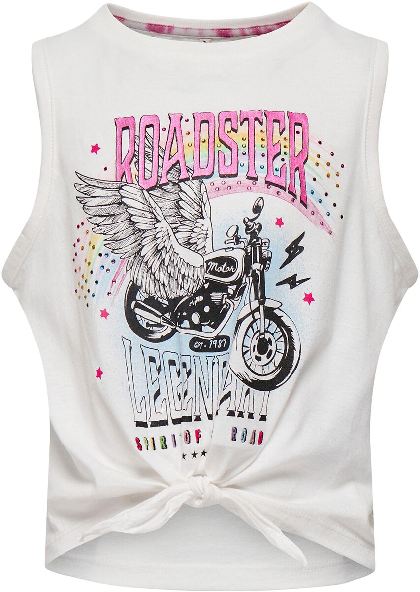 T-shirt de Kids ONLY - Sally Wings Knot - Roadster - 122/128 à 158/164 - pour filles - blanc