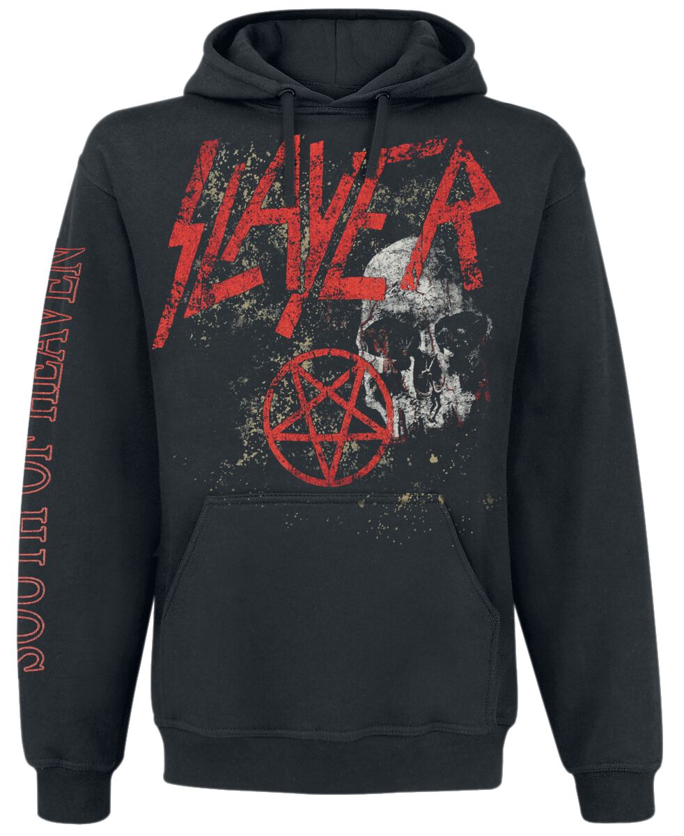 Slayer Kapuzenpullover - Skull - S bis L - für Männer - Größe L - schwarz  - Lizenziertes Merchandise!