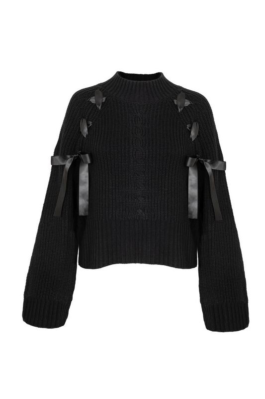 Hell Bunny Gebreide trui - ESME JUMPER - XS tot XL - voor Vrouwen - zwart