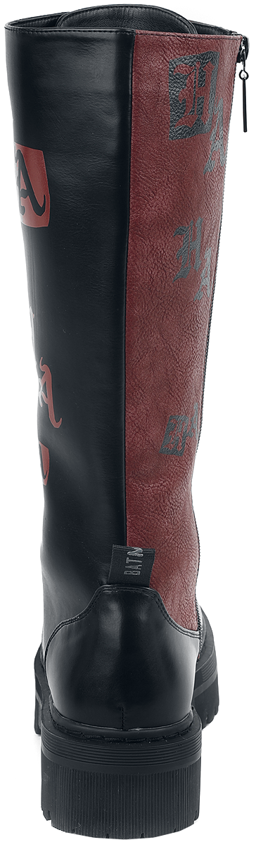 Batman Harley Quinn - Heart Stiefel rot schwarz