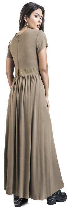 Frauen Bekleidung Langes Kleid mit Knotenborte | Black Premium by EMP Langes Kleid