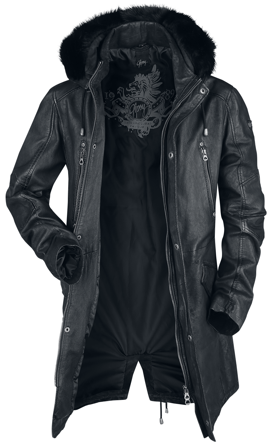 4063495038855 - Gipsy GBEsmond LCOUNTVW Ledermantel schwarz in 3XL 4063495038855 - Gipsy GBEsmond LCOUNTVW Ledermantel schwarz in 3XL