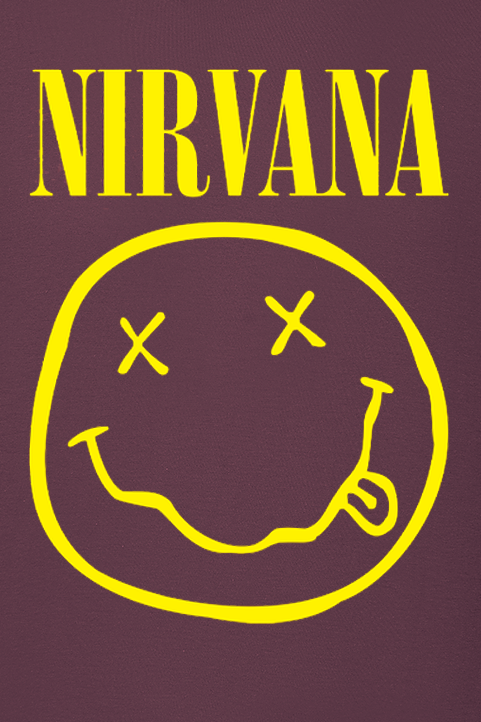 Nirvana Flower Sniffing T-Shirt burgund