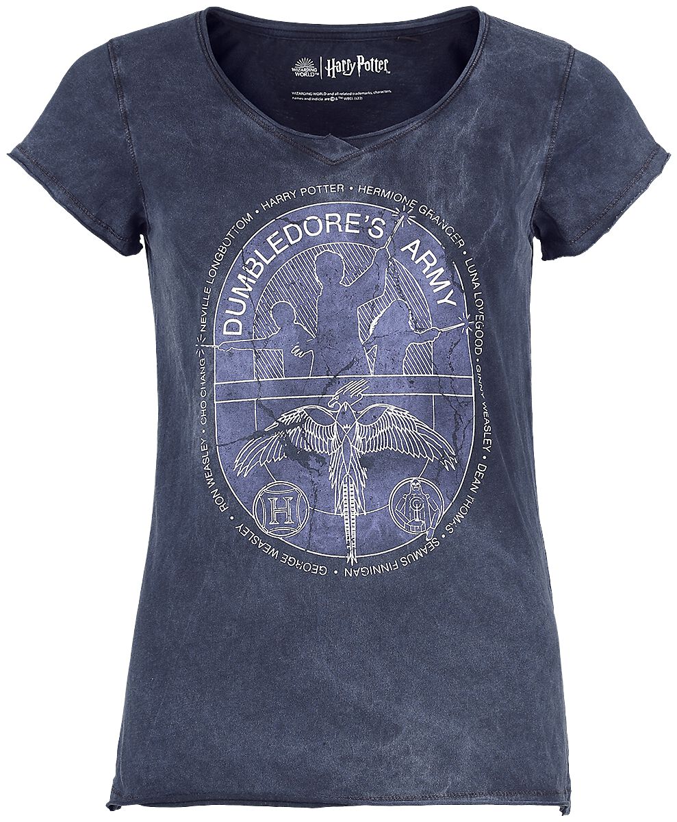 Image of T-Shirt di Harry Potter - Dumbledore's Army - S a L - Donna - blu
