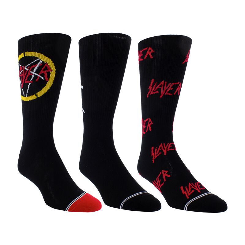Slayer Socken - 3er Pack Giftbox - EU 40-46 - für Männer - Größe EU 40-46 - multicolor  - Lizenziertes Merchandise!