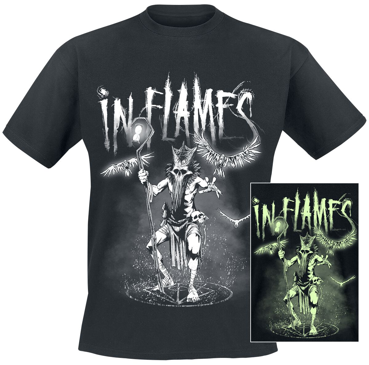In Flames T-Shirt - Witch Doctor - S bis XXL - für Männer - Größe XL - schwarz  - Lizenziertes Merchandise!