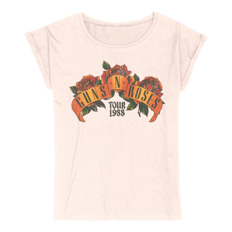 0199957259071 - Guns N Roses Appetite Tour 1988 Roses T-Shirt rosa in M