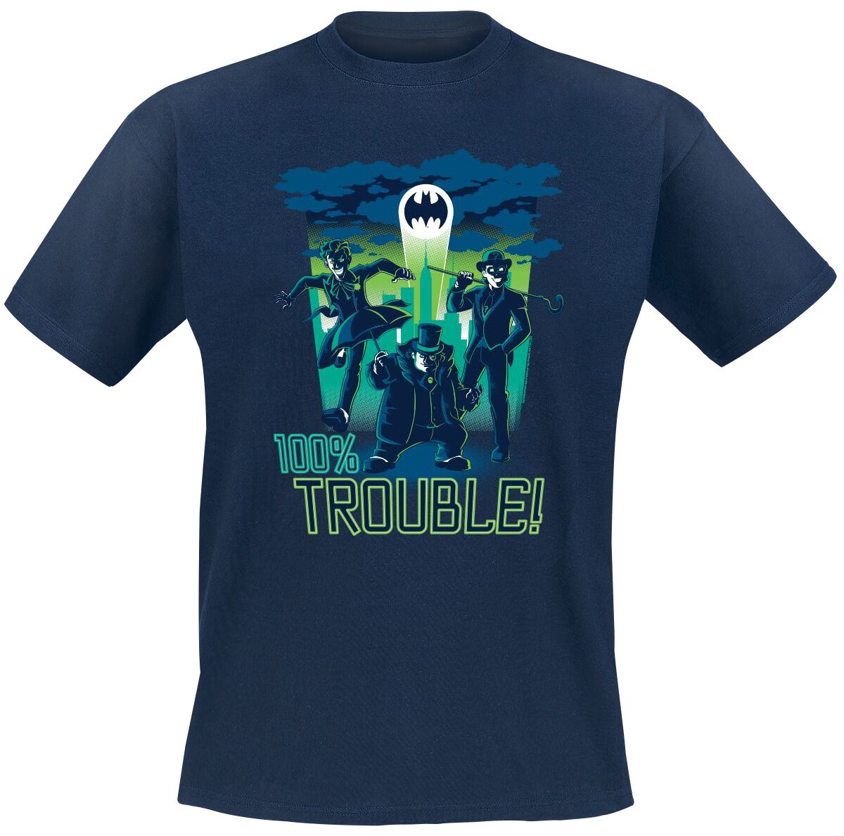 Batman 100% Trouble Villains T-Shirt blue