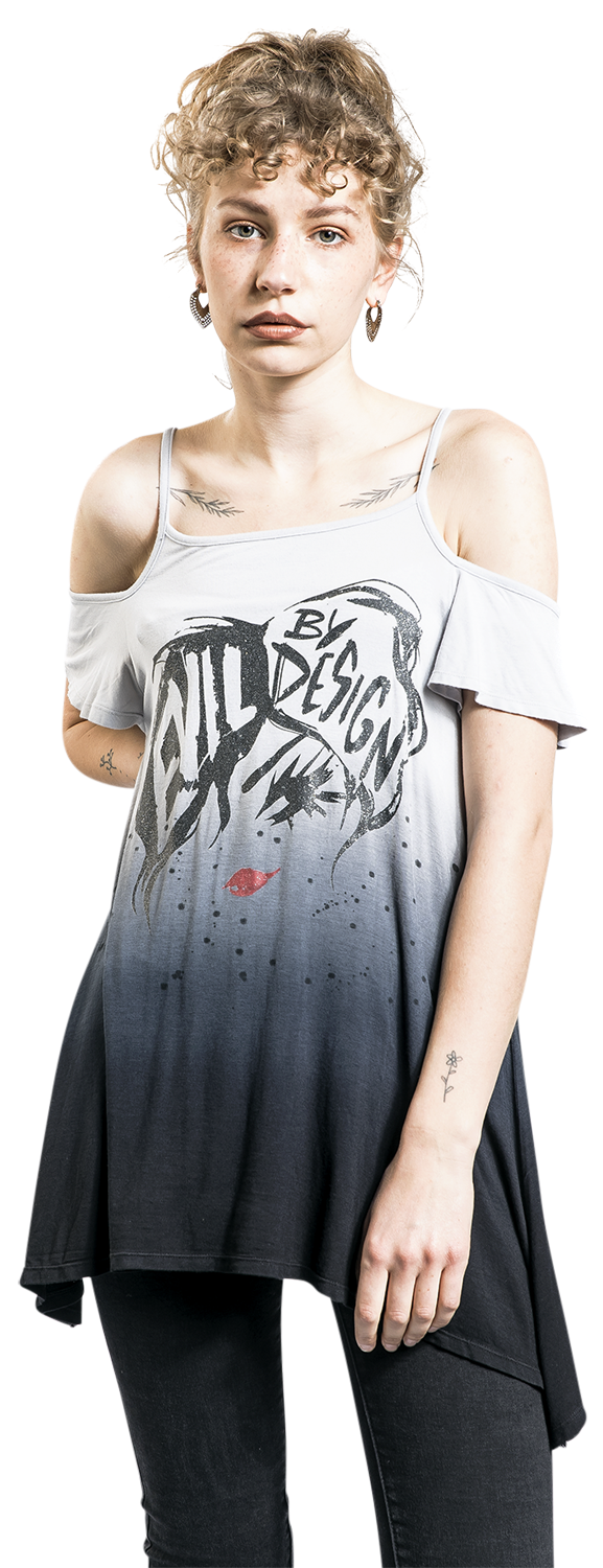 Cruella Evil By Design T-Shirt grau schwarz