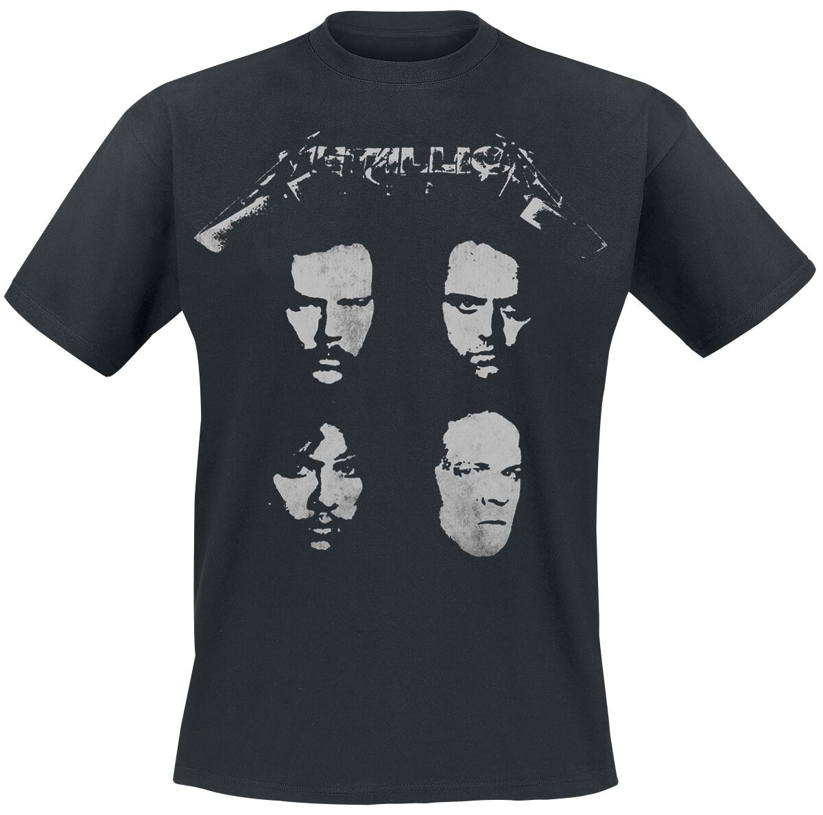 4 Faces T-Shirt schwarz von Metallica