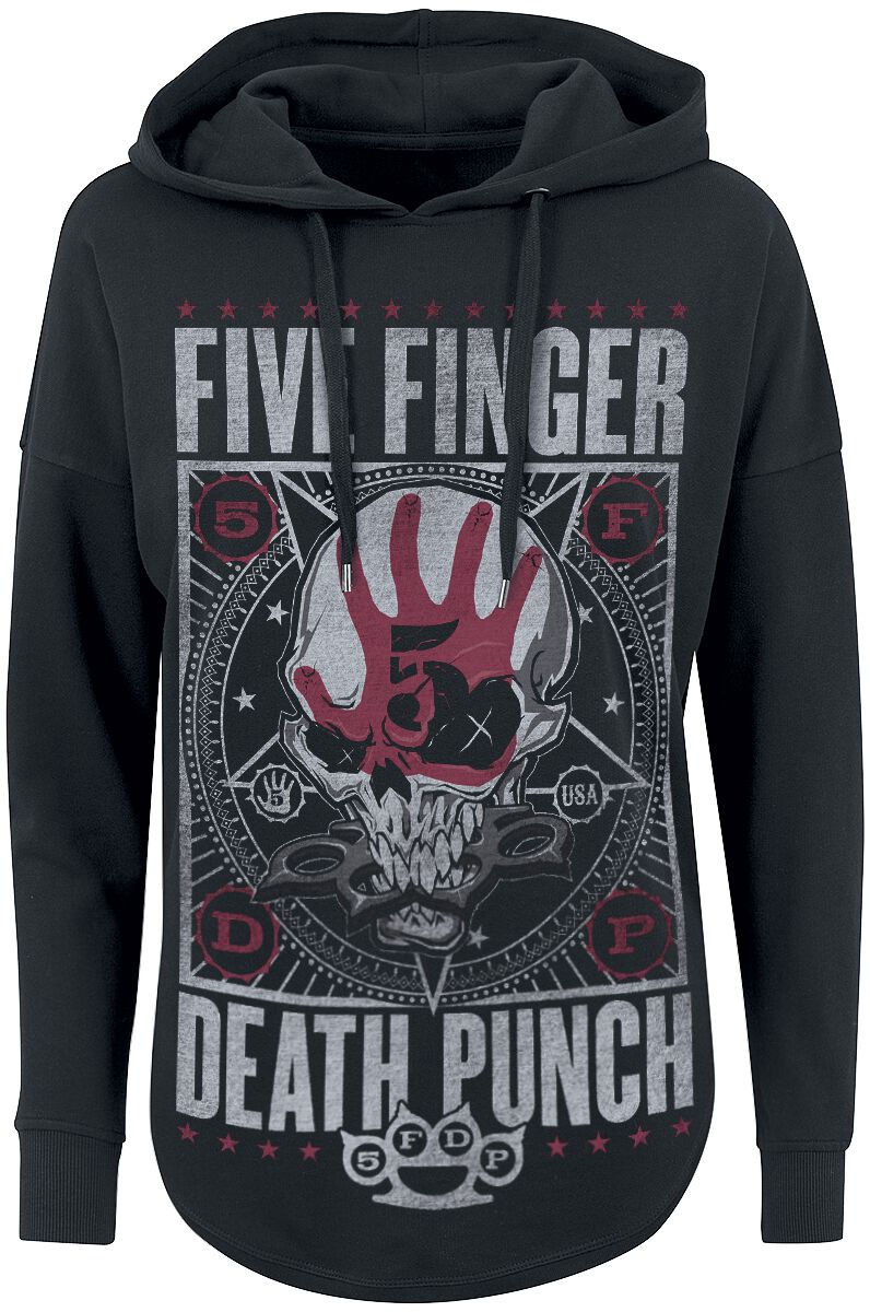 Image of Five Finger Death Punch Star Skull Girl-Kapuzenpulli schwarz/used look