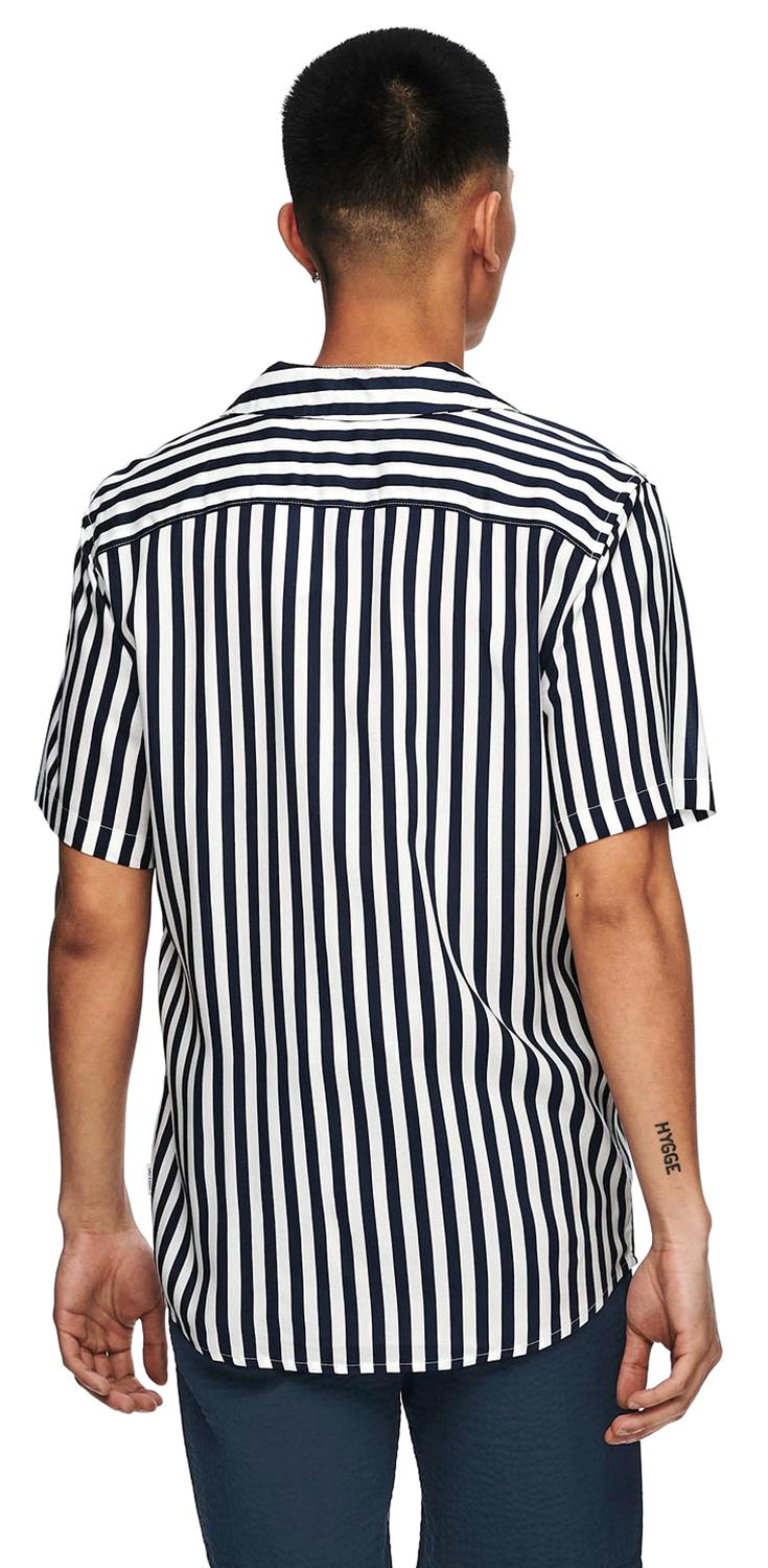 ONLY and SONS ONSWAYNE LIFE SS VISCOSE SHIRT NOOS Kurzarmhemd blau weiß