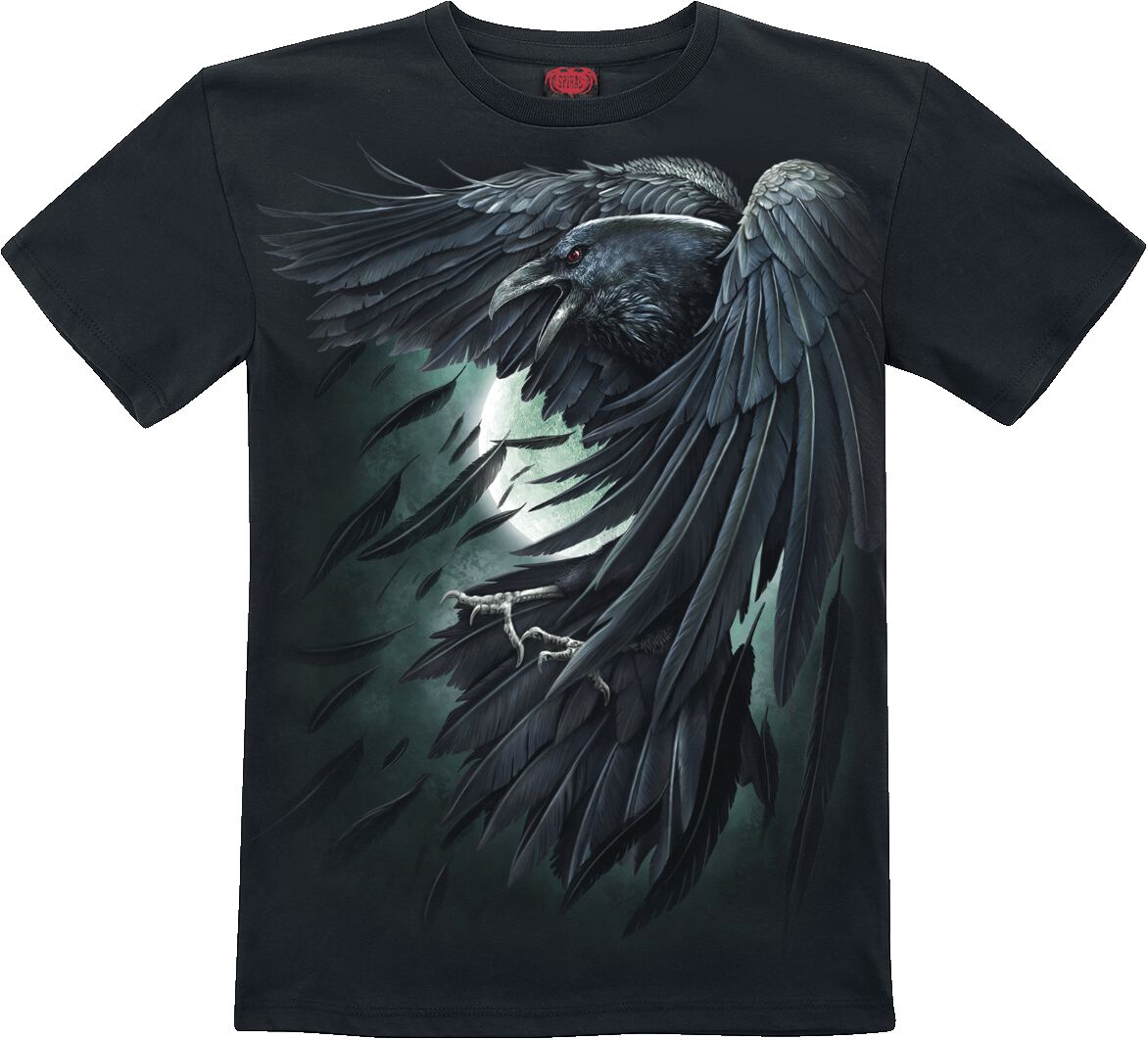 T-shirt de Spiral - Shadow Raven - 116/122 à 176 - pour garçons - noir