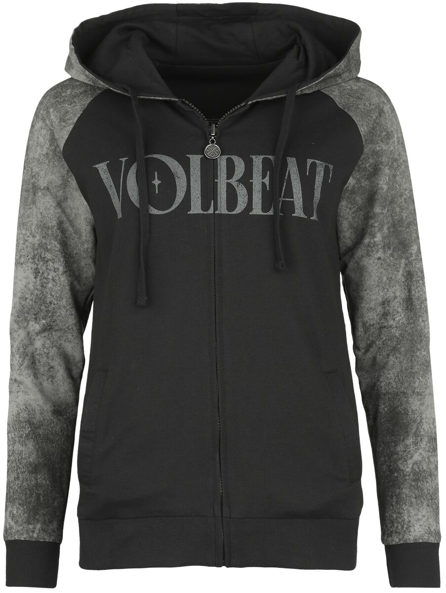 Levně Volbeat EMP Signature Collection Dámská mikina s kapucí na zip cerná/tmave zelená