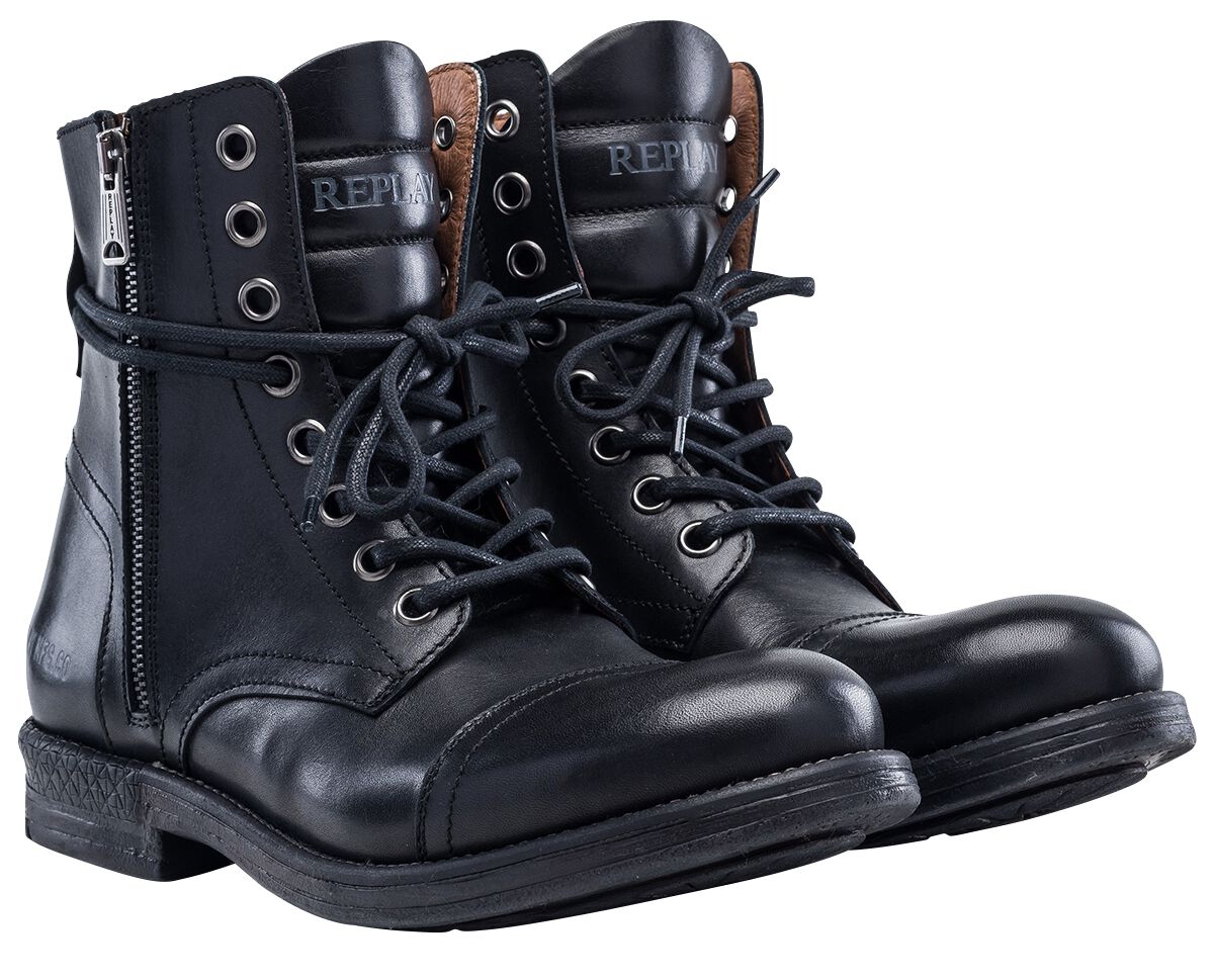 Levně Replay Footwear Černé boty boty černá