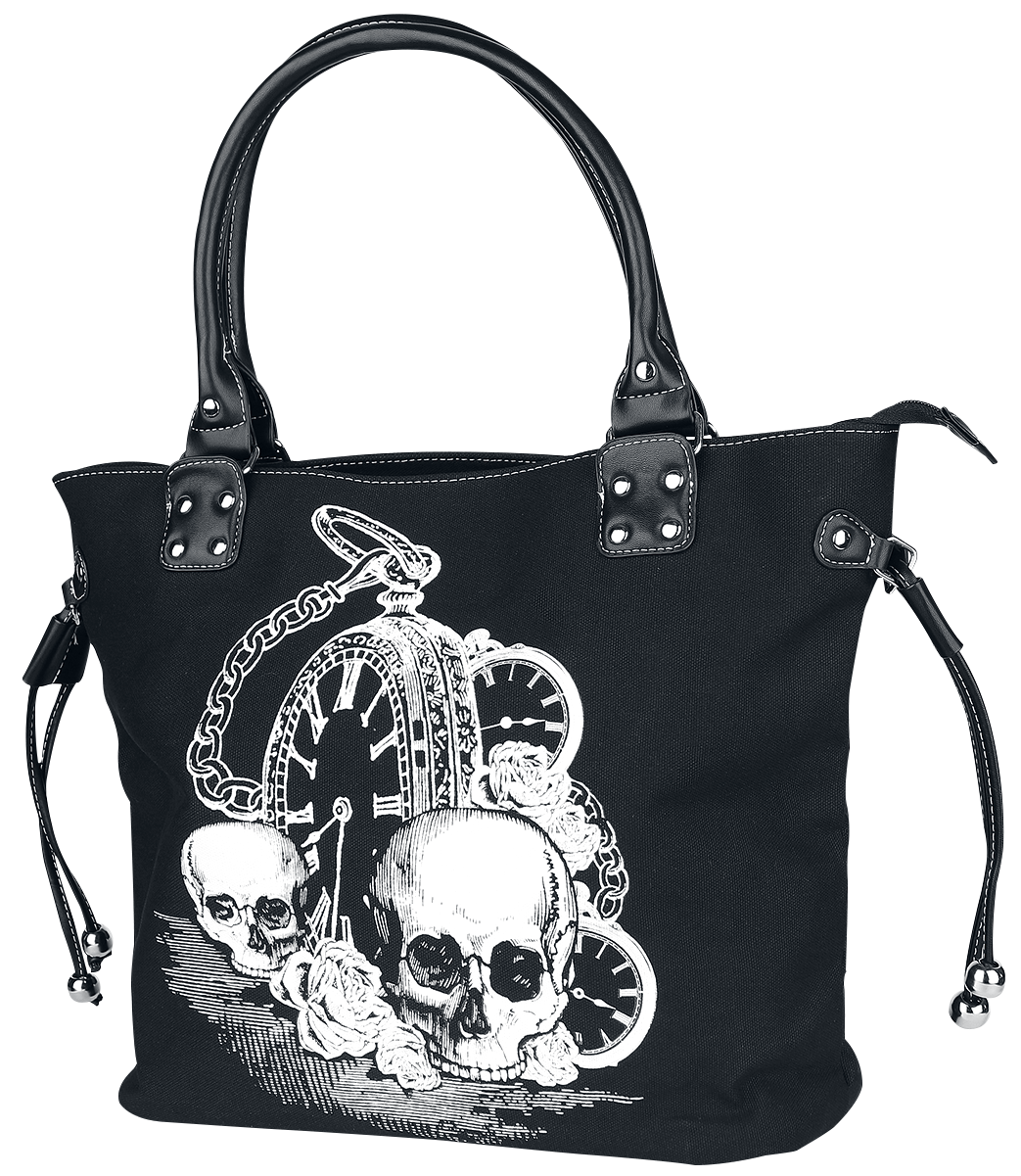Banned Gothic Handbag - Back In Black - for Women - black