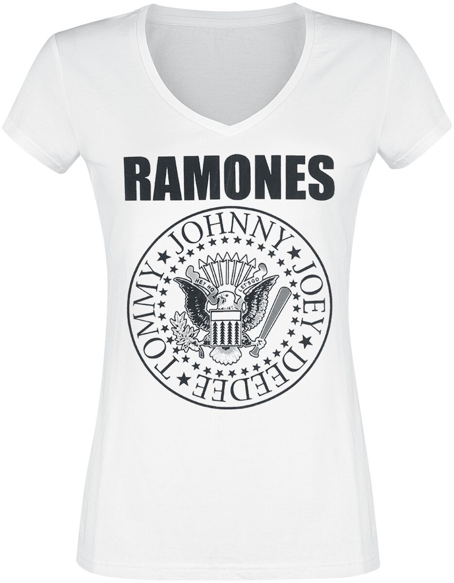 Image of Ramones Eagle Logo Girl-Shirt weiß