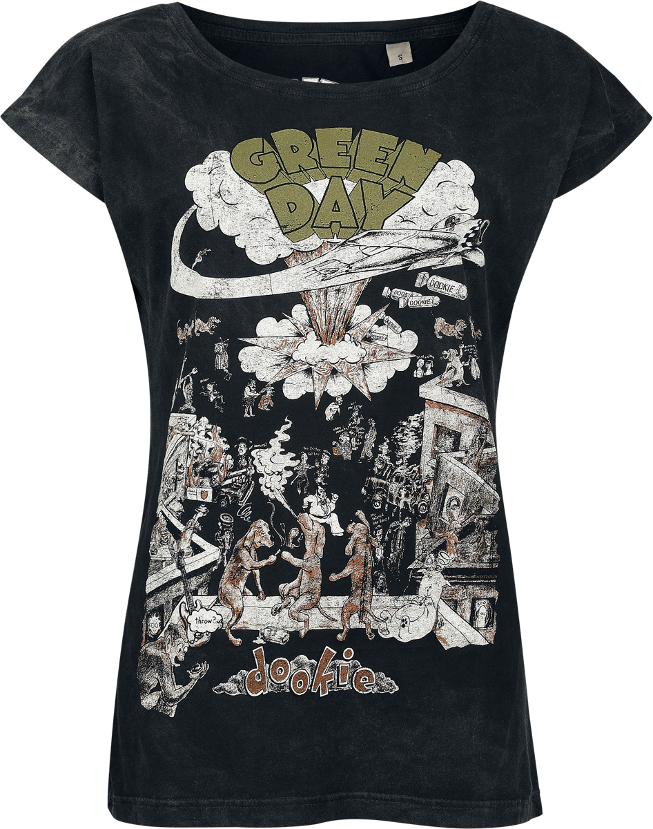 Green Day  T-Shirt - Dookie Scene - for Women - grey