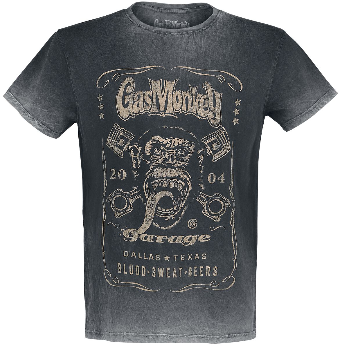 Gas Monkey Garage Vintage Logo T-Shirt schwarz – 26.68% Rabatt