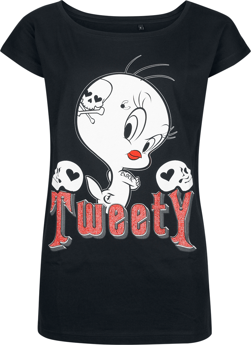 🏷️ T-Shirt Manches courtes  de Looney Tunes - Titi - Tattoo - pour Femme