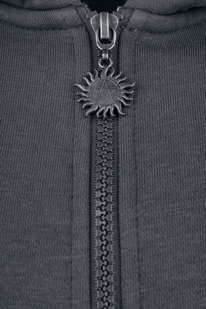 Thumbnail - Supernatural Moons and Salt Circles Kapuzenjacke grau in L