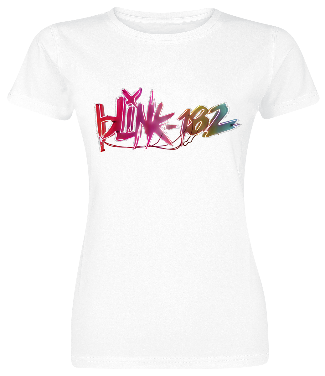 Blink 182 - Nine Rainbow Sign Logo - Girls shirt - white image