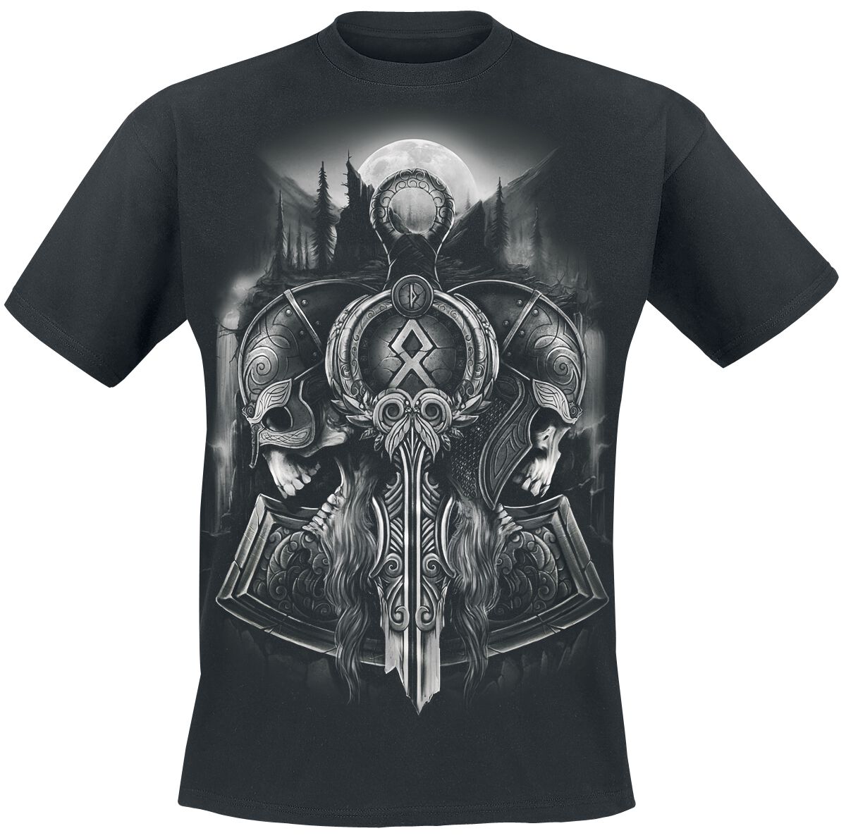Toxic Angel Guardian Of Midgard T-Shirt schwarz in 4XL