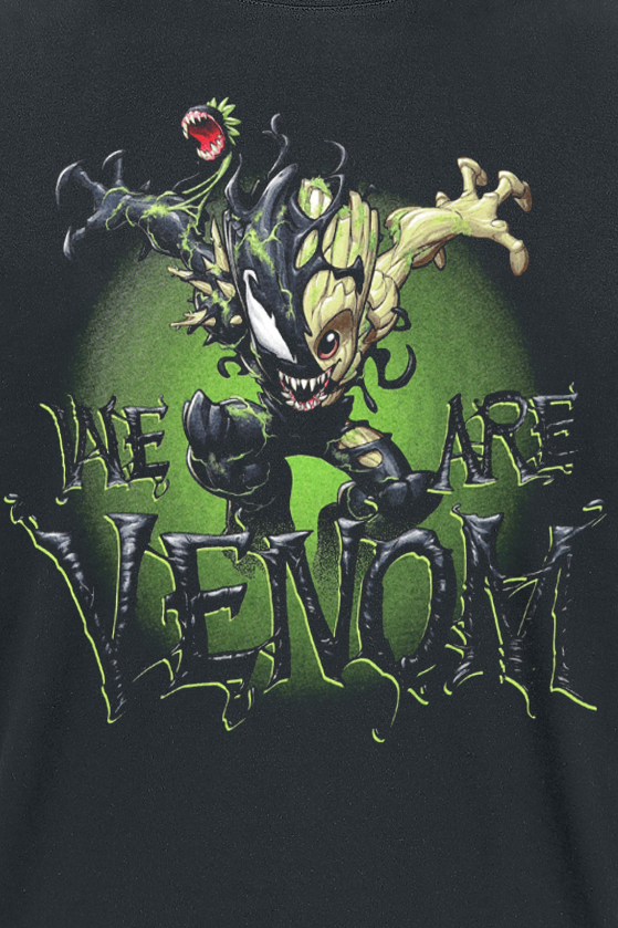 Marvel Venomized Groot T-Shirt schwarz