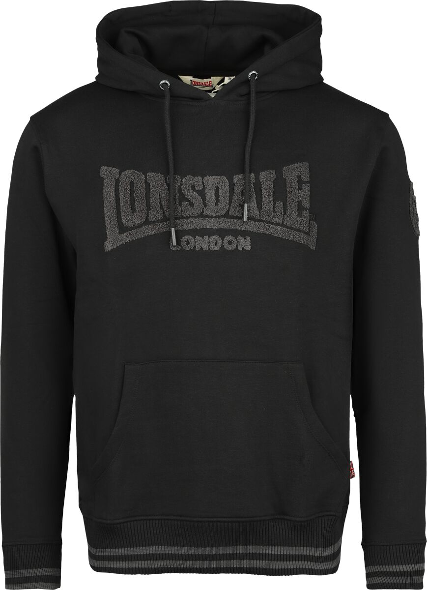 Levně Lonsdale London Kneep Mikina s kapucí černá