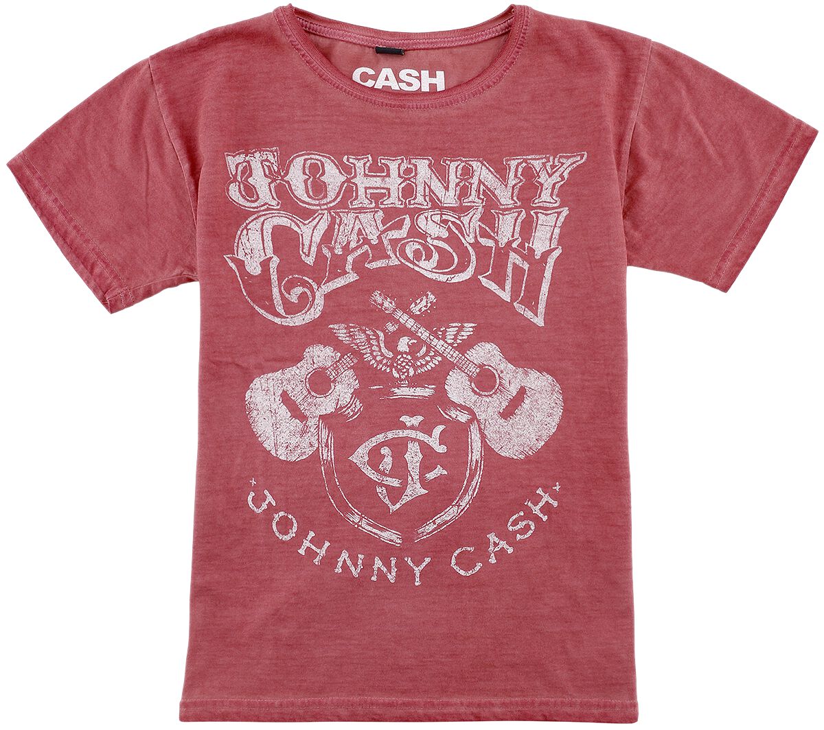 T-shirt de Johnny Cash - Kids - Guitars - 122/128 à 158/164 - pour filles & garçonse - rouge