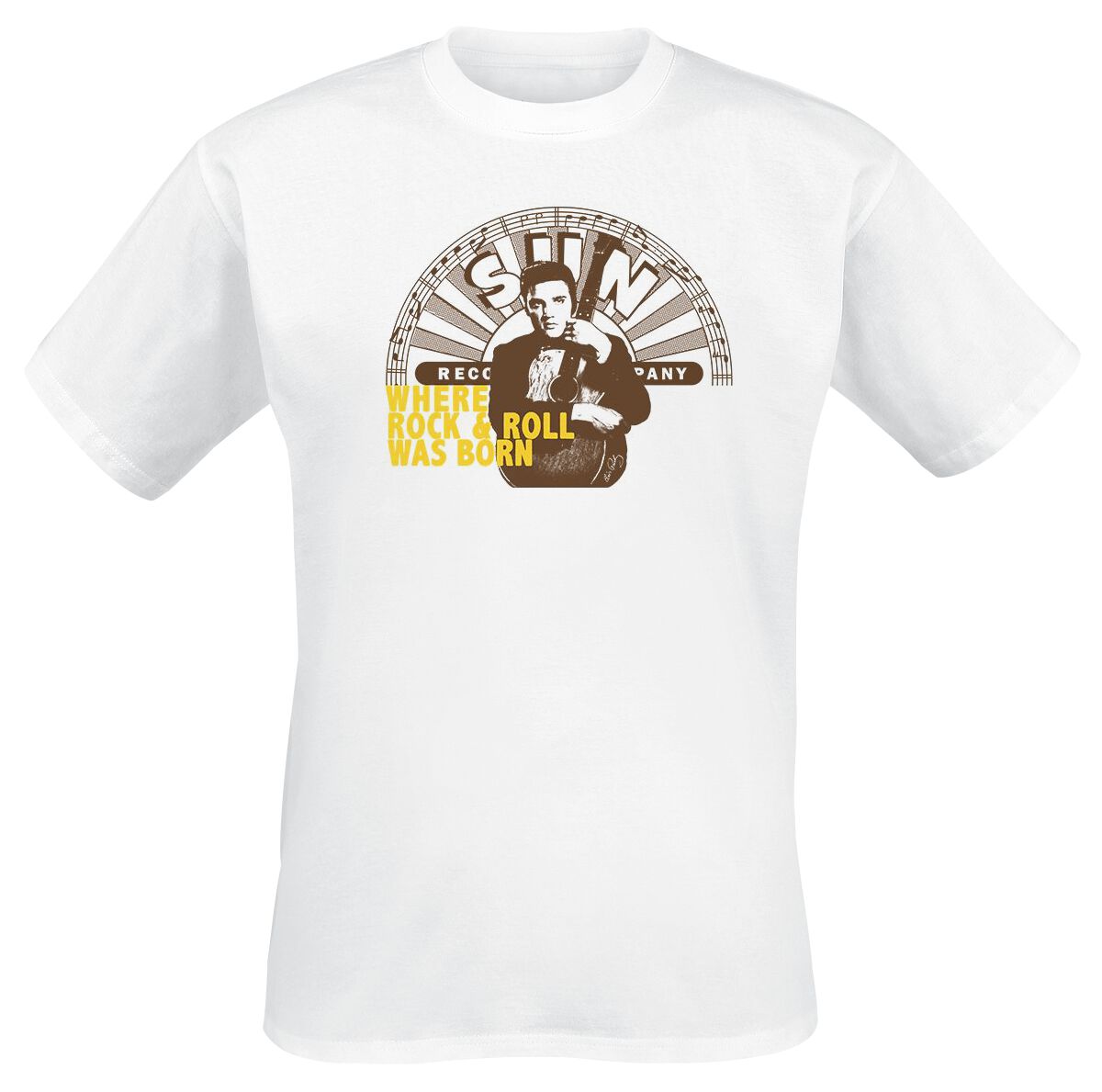 Presley, Elvis Rock & Roll Was Born T-Shirt weiß Presley, Elvis Rock & Roll Was Born T-Shirt weiß