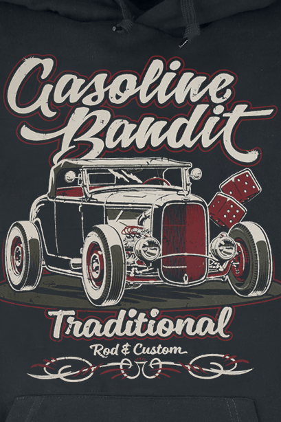 Gasoline Bandit - Rockabilly Kapuzenpullover - Traditional - XL bis 4XL - für Männer - Größe 4XL - schwarz