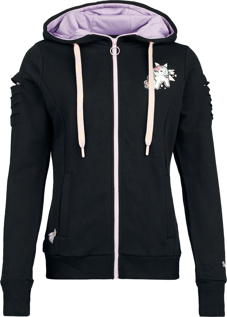 Bluza z kapturem rozpinana  z My Little Pony - Kobiety - czarny