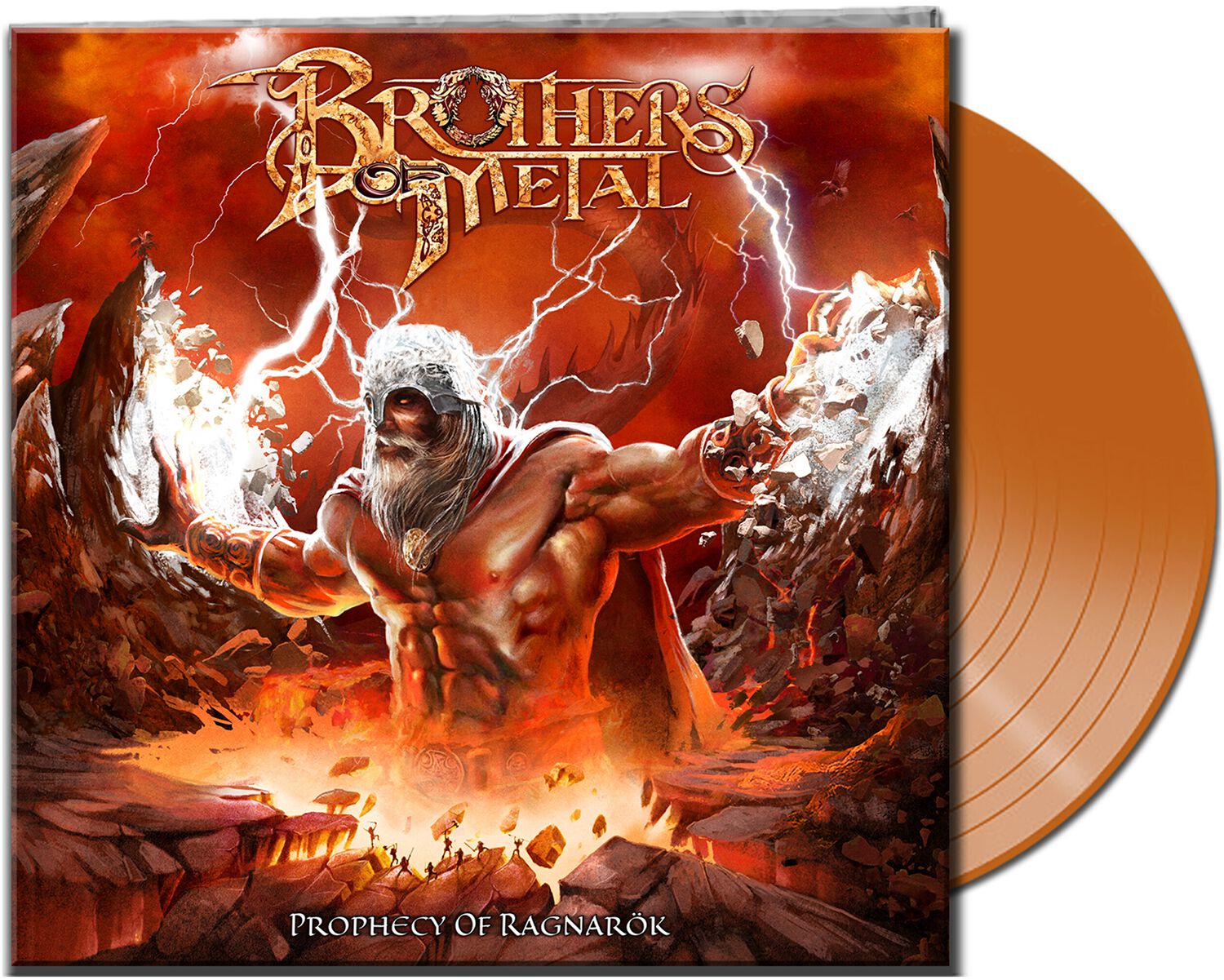 Levně Brothers Of Metal Prophecy of Ragnarök LP oranžová