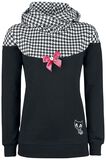 Houndstooth Shawl Hoodie, Pussy Deluxe, Kapuzenpullover