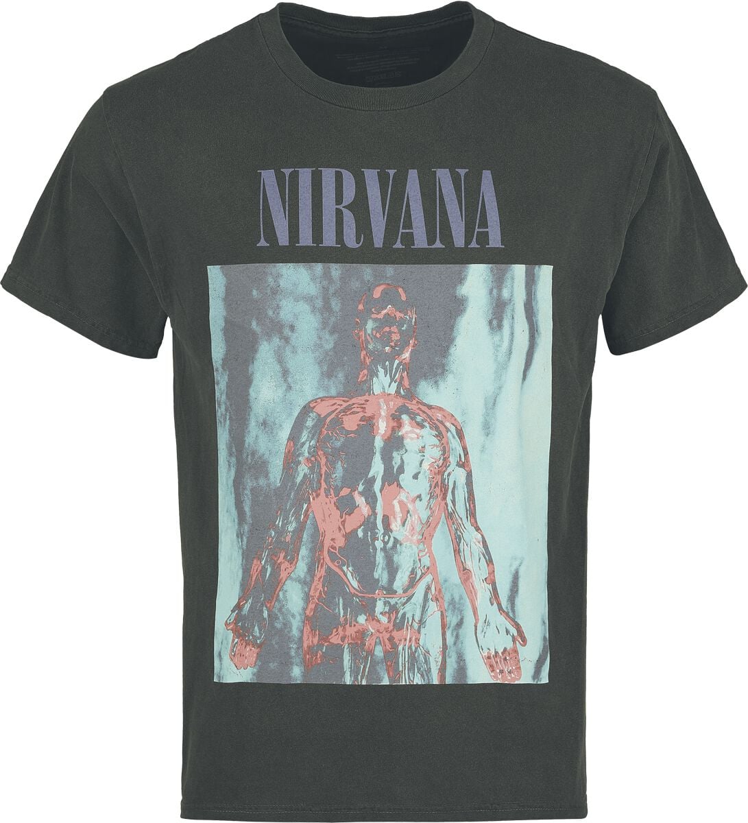 T-Shirt Manches courtes de Nirvana - Sliver - S à 3XL - pour Homme - noir