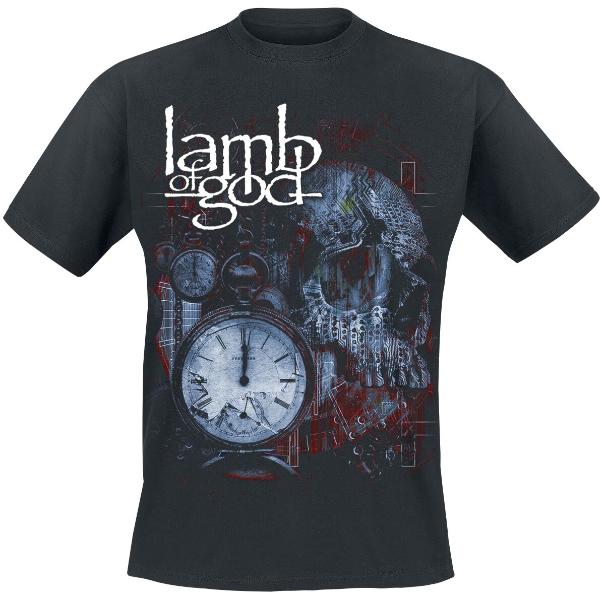Lamb Of God Circuitry Skull T-Shirt black
