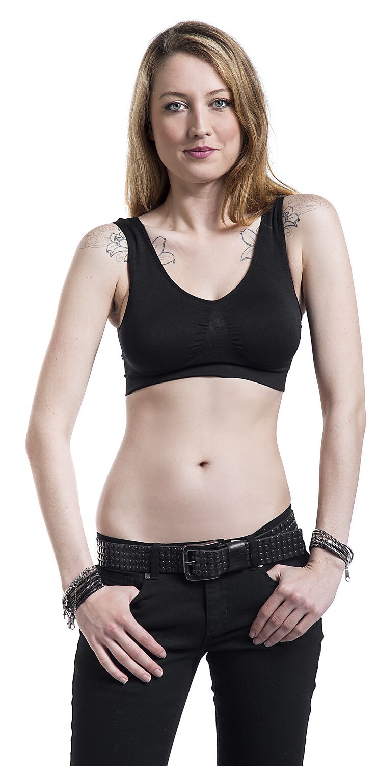 Urban Classics Ladies Taped Bra - Reggiseno Sportivo Donna Con Schiena Incrociata E Fascia Rainbow - XS-XL