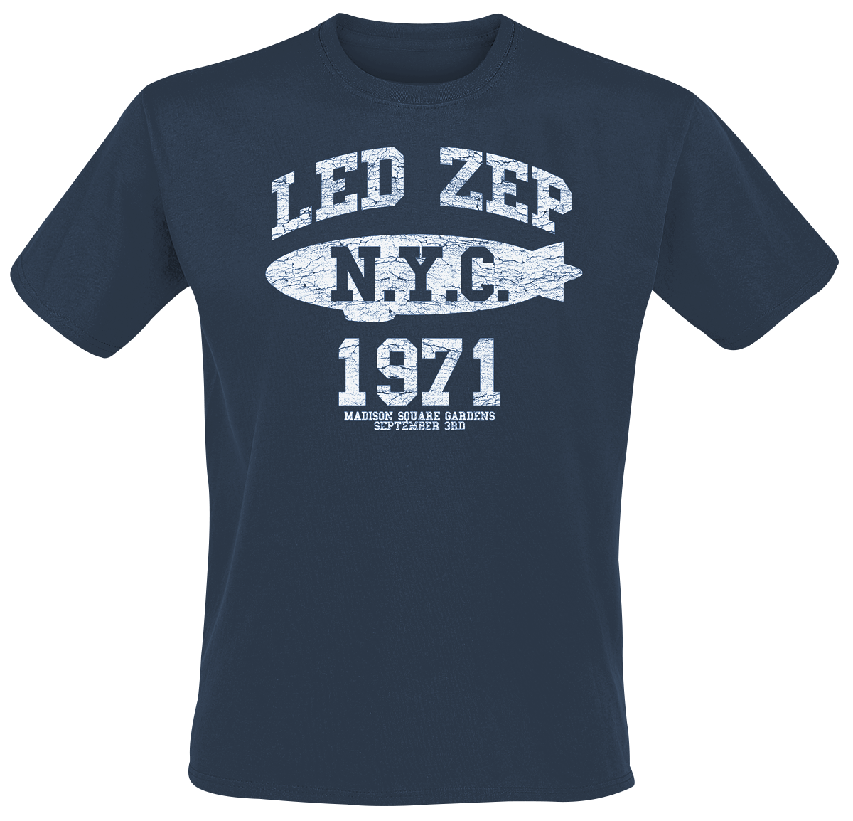 Led Zeppelin  T-Shirt - NYC 1971 - for Men - blue
