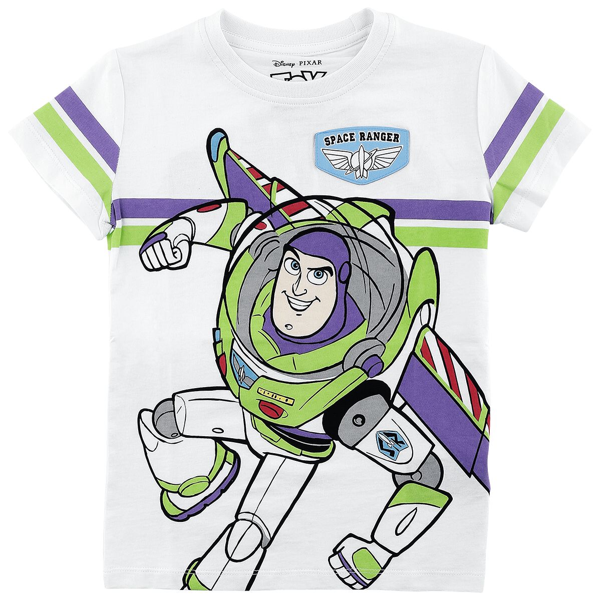 T-shirt de Toy Story - Buzz Lightyear - 98 à 134/140 - pour filles & garçonse - blanc