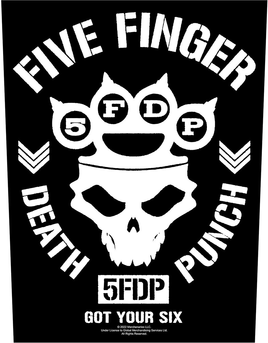 Levně Five Finger Death Punch Got your six nášivka na záda vícebarevný