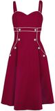 Claudia Red Seaside Dress, Voodoo Vixen, Mittellanges Kleid