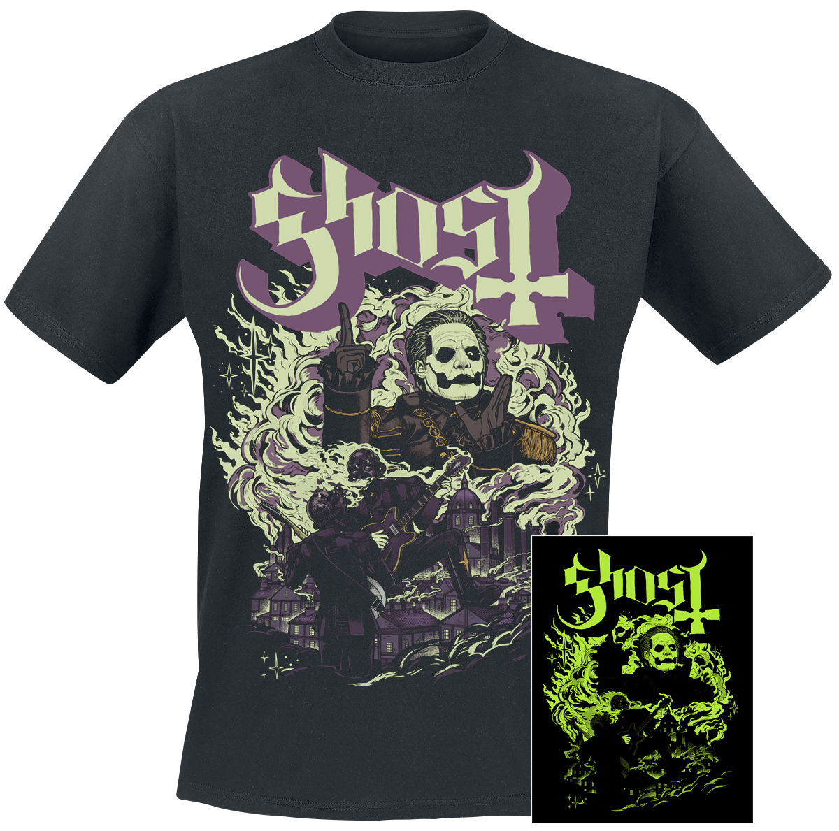 Ghost - FOG YK - GITD - T-Shirt - schwarz - EMP Exklusiv!