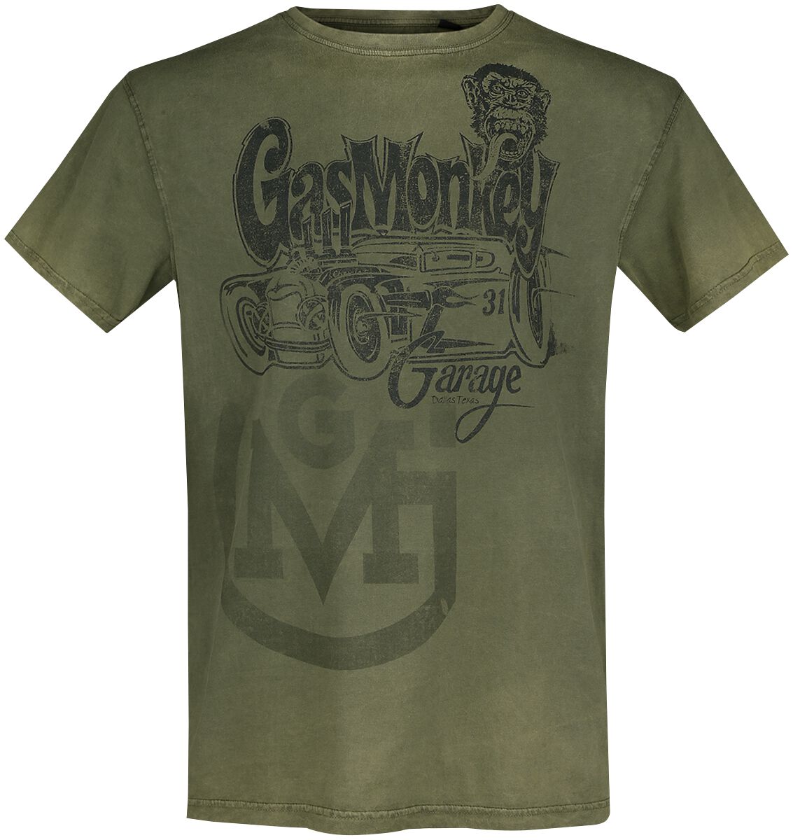 Gas Monkey Garage Hot Rod Garage T-Shirt green