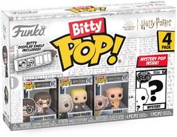 Harry, Draco, Dobby + Mystery Figur (Bitty Pop! 4 Pack) Vinyl Figuren, Harry Potter, Funko Bitty Pop!